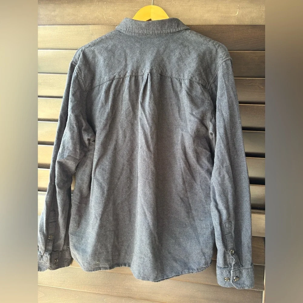 Valor Collective XL Navy Blue 100% Cotton Button Down Long Sleeve